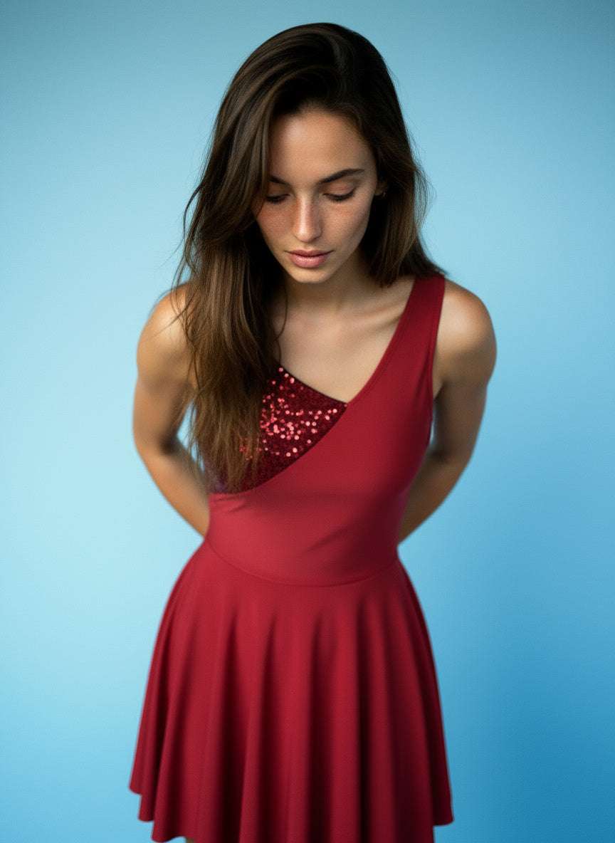 Red Beauty SABRHERO Luxury Tennis Dress - Premium Performance Gear