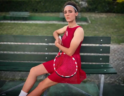 Red Beauty SABRHERO Dress-Luxury Tennis Apparel, Performance Gear Tennis Dresses and women’s apparel SABRHERO