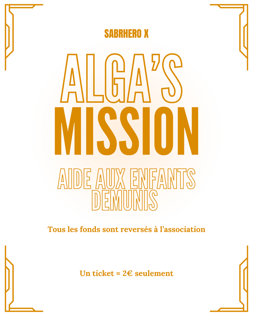 Tombola au profit d’Alga’s Mission SABRHERO