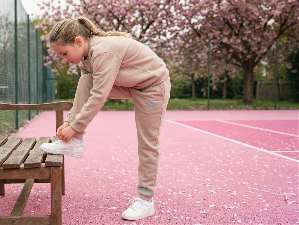 SABRHERO Luxury Kids Tennis Jumper & Trousers Set Premium Junior Tennis Tracksuit | Performance Sportswear for Young Champions SABRHERO