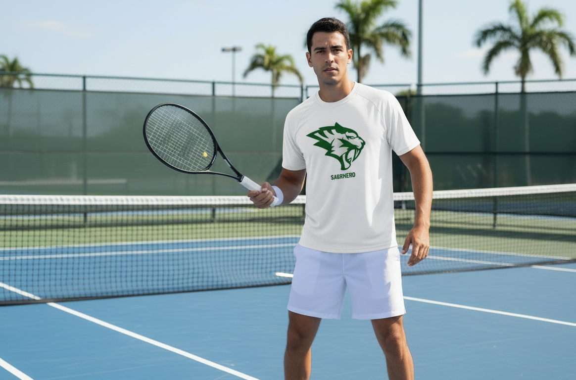 Premium Luxury Tennis T-Shirt - SABRHERO White Edition SABRHERO