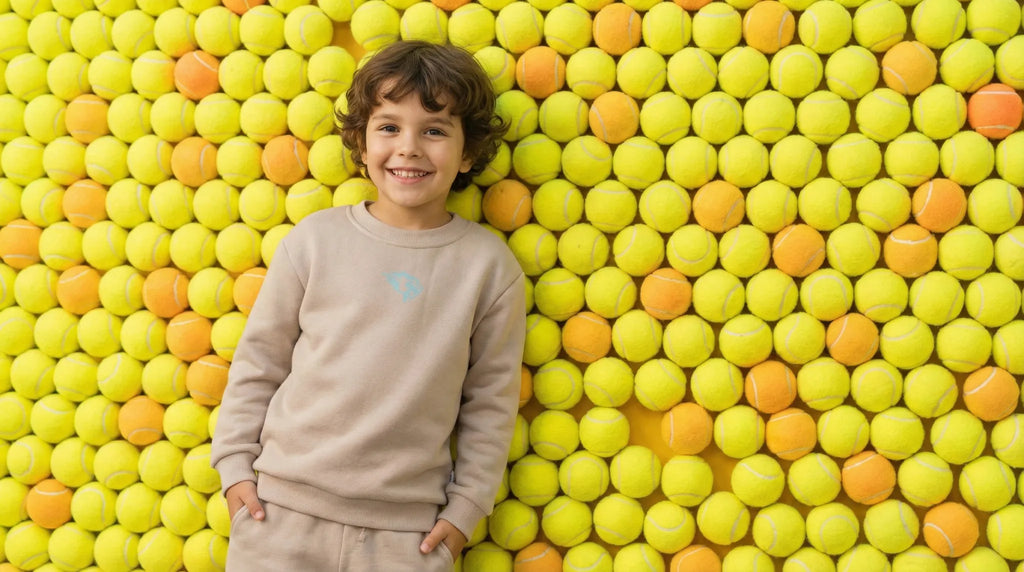 SABRHERO Kids Tennis Tracksuit Set - Junior Crewneck Jumper & Jogger Trousers Apparel SABRHERO