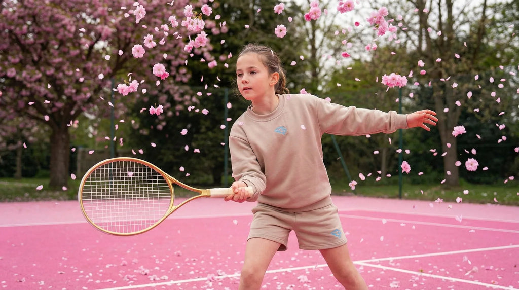 SABRHERO Kids Tennis Tracksuit Set - Junior Crewneck Jumper & Jogger Trousers Apparel SABRHERO