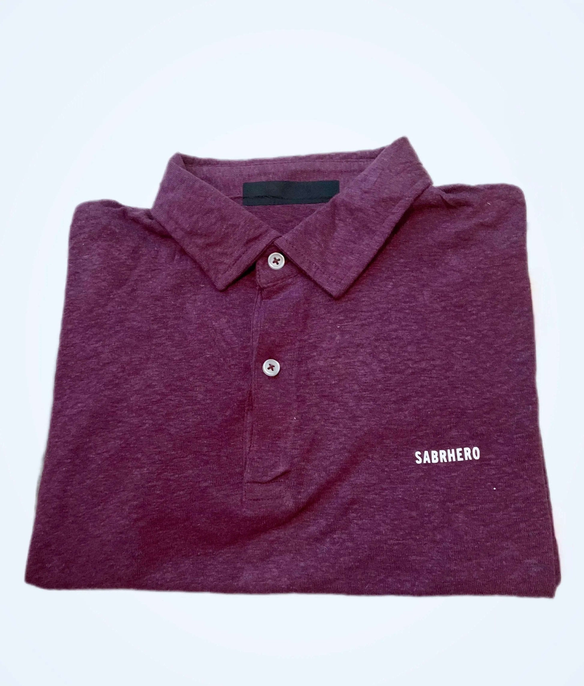 SABRHERO Purple Linen Polo Shirt - Luxury tennis apparel SABRHERO