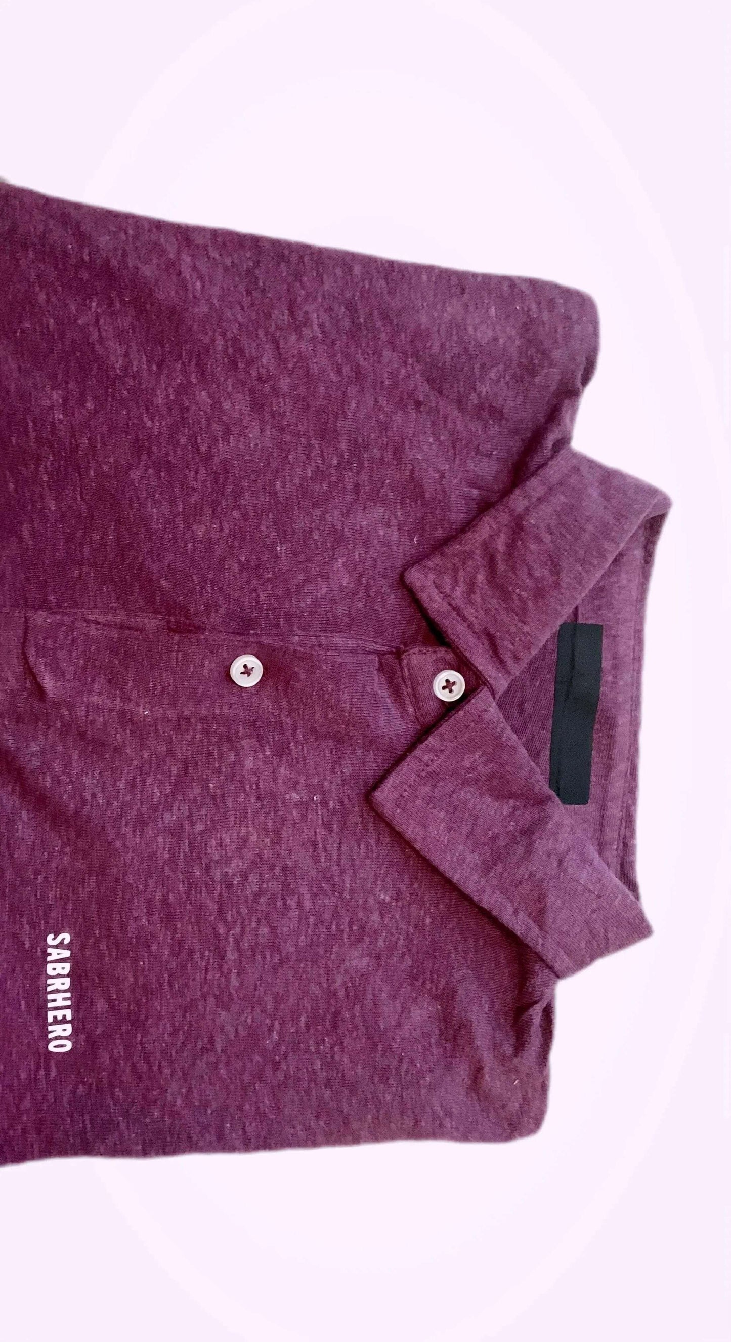 SABRHERO Purple Linen Polo Shirt - Luxury tennis apparel by SABRHERO | SABRHERO