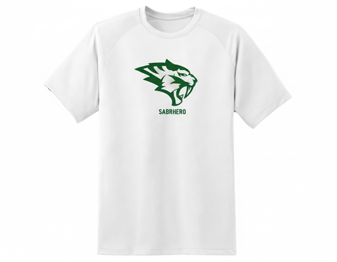 Premium Luxury Tennis T-Shirt - SABRHERO White Edition